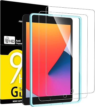 NEW'C 2 Pack Tempered Glass Screen Protector 10.2 for iPad 9th/8th/7th Gen
