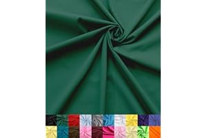 Barcelonetta | Poly Cotton Fabric for Sewing | Broadcloth Fabric | by The Yard | 60" Wide Roll | Lightweight, Breathable | Lining, Home Textile, Skirts, Tote Bags (Hunter Green, 2 Yard)