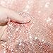 2pcs Rose Gold Sequin Table Runners,12 X 108 Inch Glitter Rose Gold Table Runner for Wedding Birthday Bachelorette Baby Shower Party Supplies