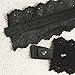 Women's Fux Leather Lace Wide Bowknot Buckle Bow Waist Belts Waistband (Black)