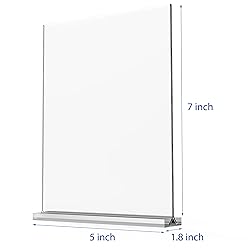 newnewshow 5“x7” Acrylic Sign Holder 6 Pack