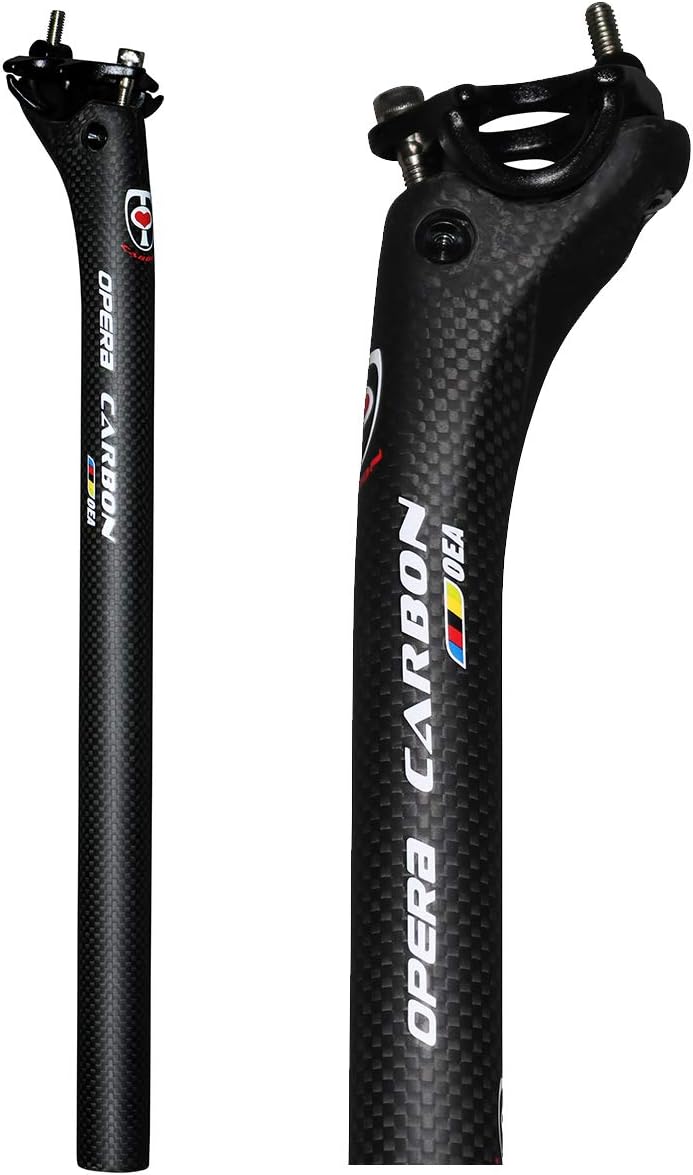 Opera Bike Seatpost Carbon Fiber Road Bike Mountain Bike Offset Seat Post - 27.2/31.6 mm Diameter Bicycle Seat Post