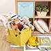 EZOWare Set of 4 Foldable Fabric Basket Bin, 13 x 15 x 13 inch Collapsible Organizer Storage Cube with Handles for Home, Bedroom, Baby Nursery, Office, Kids Playroom- Assorted Color