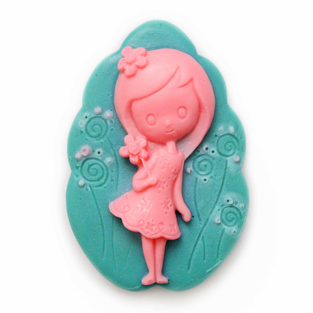 LC Little Girl Silicone Moulds Handmade Soap Molds Silicone Soap Mould Soap DIY Mold