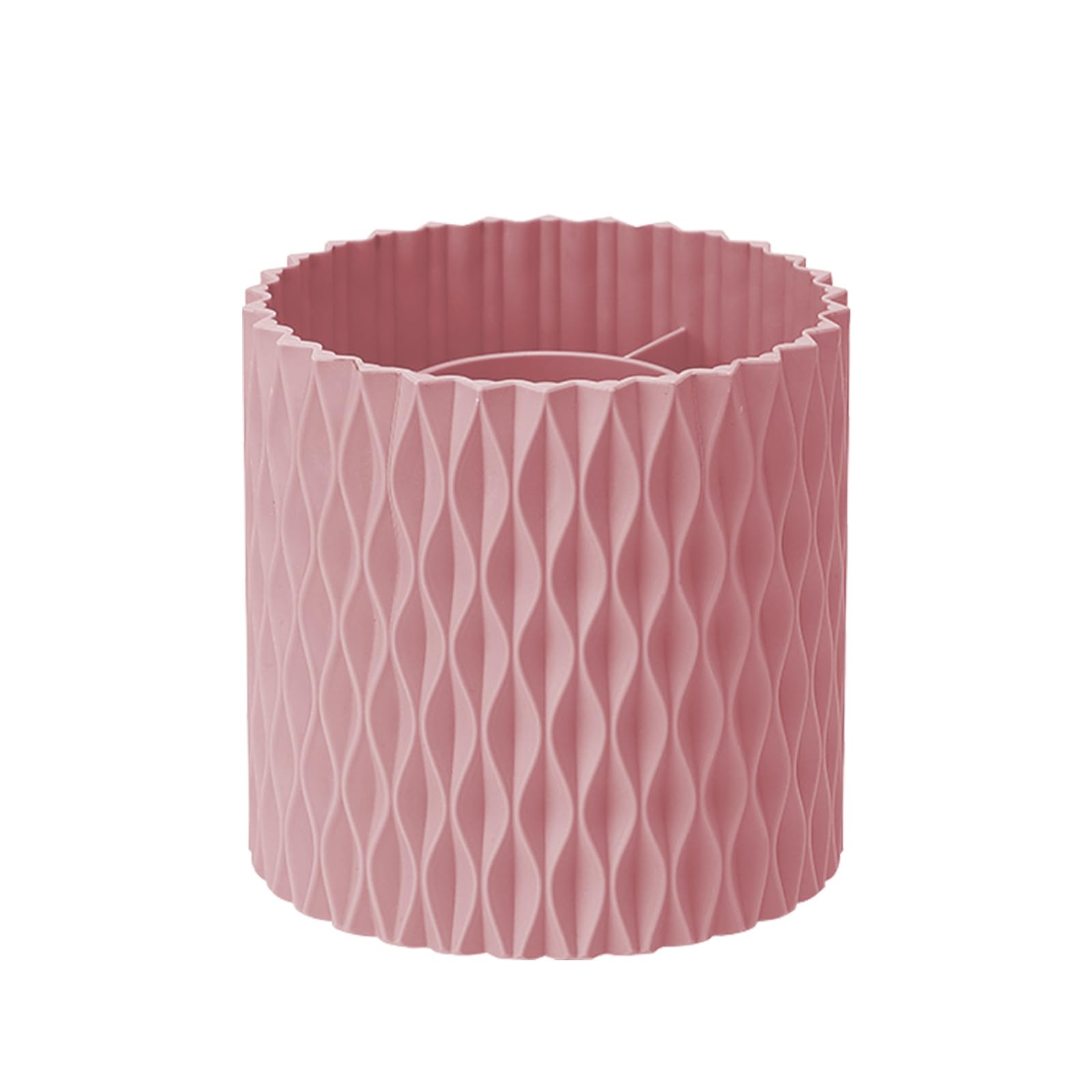 Fatiya 5 Slot Makeup Brush Holder Organizer, 360° Rotating Makeup Brush Organizer, Make Up Brush Holder Cup for Cosmetics Vanity Desk Bathroom Countertop Office (Pink)