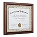 RPJC Solid Wood Document or Certificate Frames High Definition Glass and Display Diplomas 8.5x11 Inch Standard Paper Frame Brown