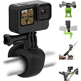 TELESIN Camera 360 Strap Mount Flexible Wrap Band Bike Motorcycle Handlebar Tube Roll Bar Stick Pole Ski Pole Mount for DJI Osmo Pocket 4, DJI Action/Osmo 360/Osmo Nano,Go Pro Hero,Akaso,Insta360