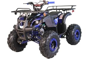 X-PRO 125cc ATV 4 Wheels Wheelers Quad 125 ATV Quads with LED Lights, Big 19"/18" Tires!(Blue)