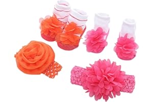 BABYFERE Reborn Doll Clothes Accessories Headbands& Socks 4 Pcs for 18-22 Inch Reborn Newborn Baby Dolls Clothes 0-12 Month Baby Accessories…