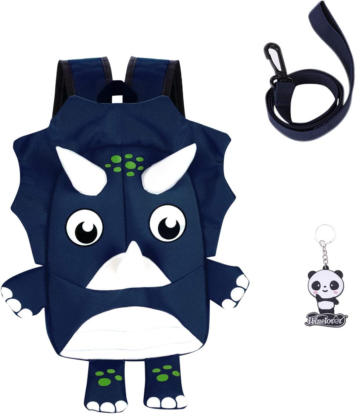 ITODA Kids Toddlers Cute Dinosaur Walking Safety Harness Backpack Walker's Bag With Reins Belts Travel Racksack Cartoon Nursery School Bag Daypack for Boys Girls for 1-7Years Old