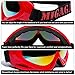 MIGAGA UV Protection Ski Goggles Adjustable Portable Motorcycle Bicycle Goggles Dustproof Scratch-Resistant CS Army Tactical Military Goggles Windproof Snowmobile Eyewear Outdoor Riding Glasses (Red)