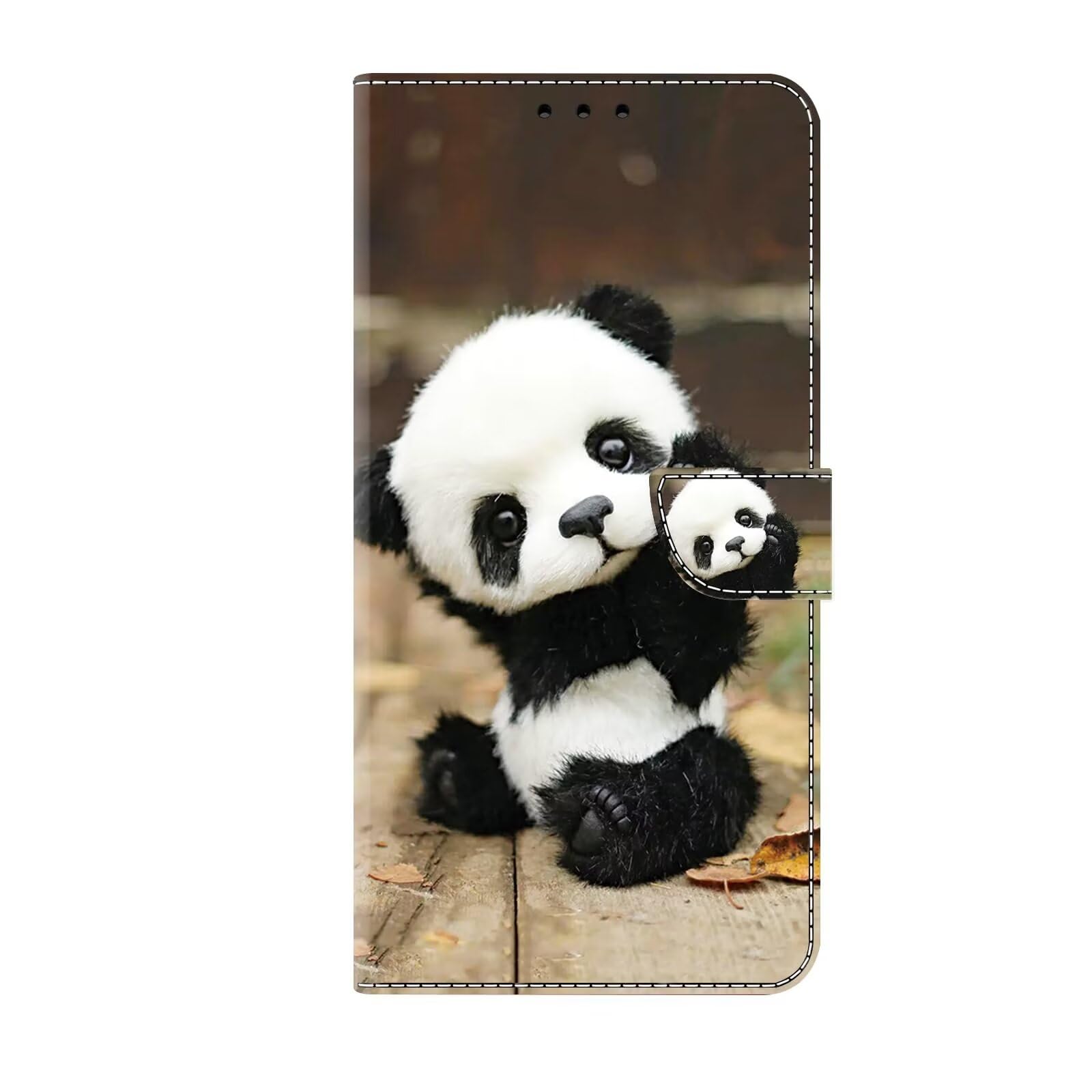 Bnvdfre for iPhone SE 2022 / iPhone 8/7 Case Protective Wallet Flip Phone Case Shockproof Card Holder with Magnetic Stand PU Leather Cover for iPhone SE 2022 / iPhone 8/7, Panda