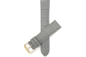 Bandini Womens Leather Watch Band Strap - Alligator Pattern - 8 Colors - 12mm, 14mm, 16mm, 18mm, 20mm