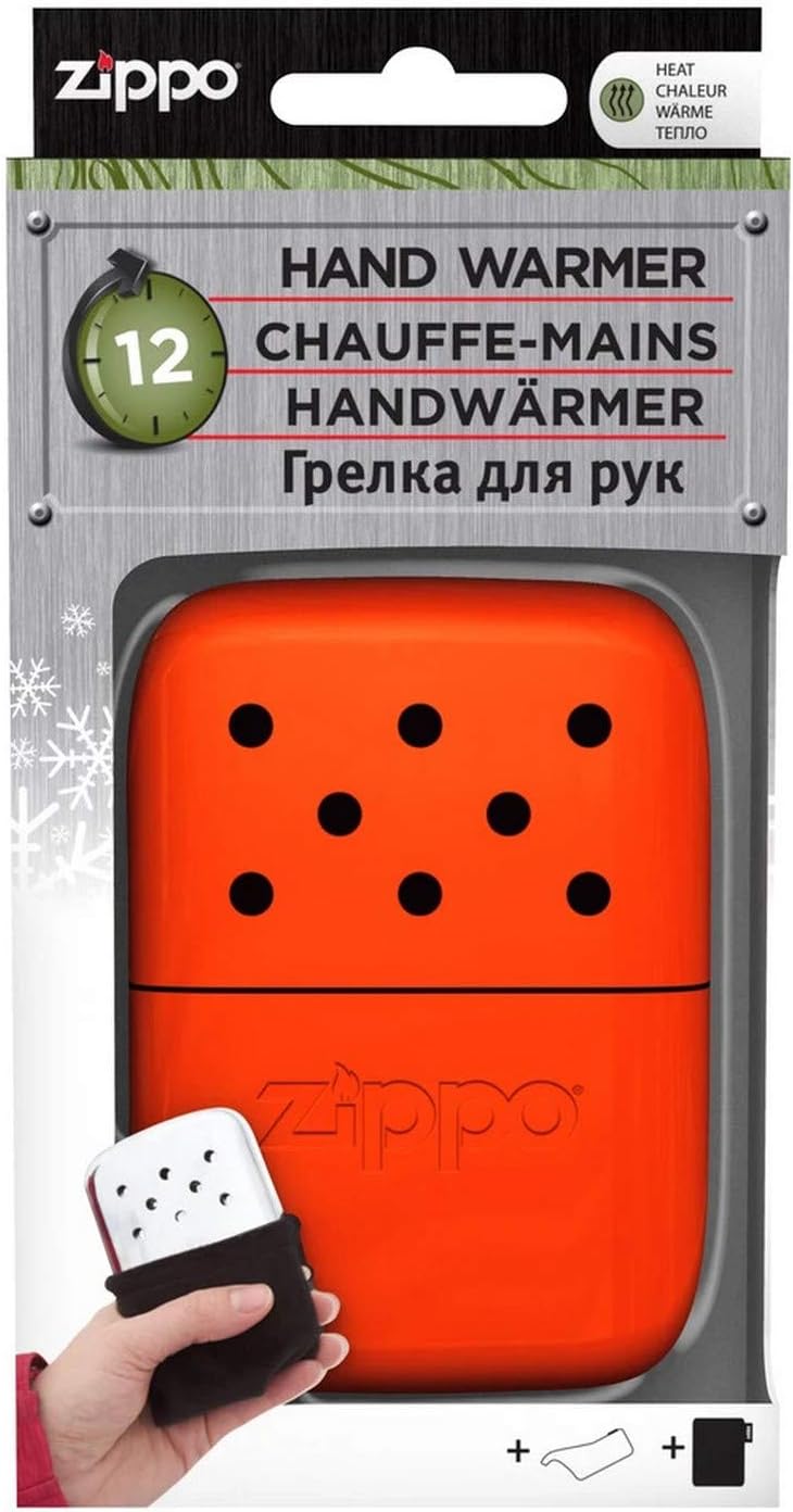 Zippo, Hand Warmer, 12 Hours Heat, Refillable with Lighter Fuel, Reusable, Pocket Warmer in Orange, Orange, 12 Hours - Image 3