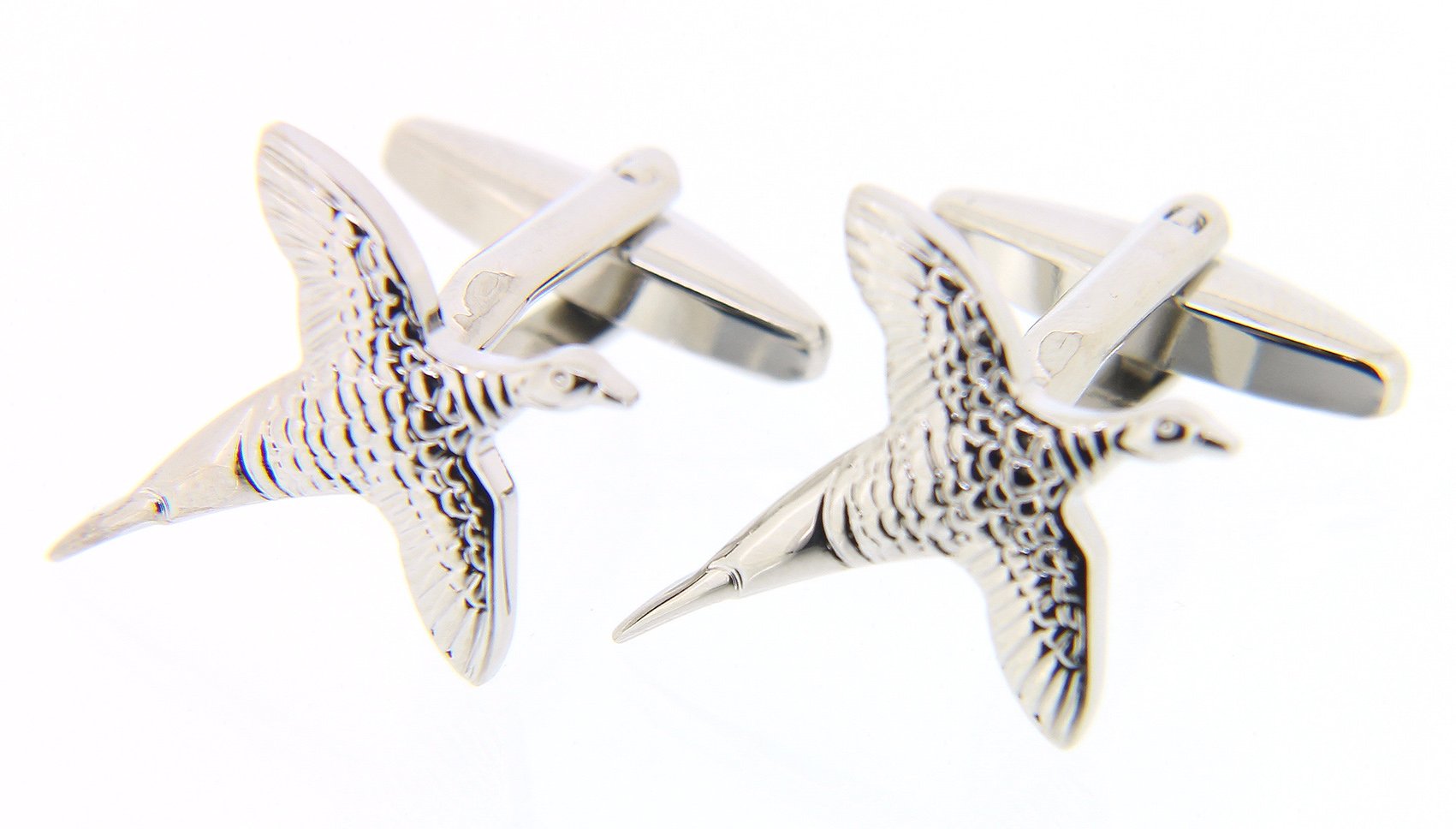 Soprano Silver Flying Pheasant Solid Country Cufflinks