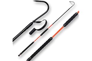 Fiblink Fishing Gaff with Stainless Steel Hook Fiberglass Pole Non-Slip Grip Handle Hook Gaff (3’& 5’& 6’& 7', 66 lb Test)