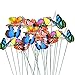 Topixdeals Butterfly Party Supplies for Garden Yard Planter Colorful Whimsical Butterfly Stakes (96