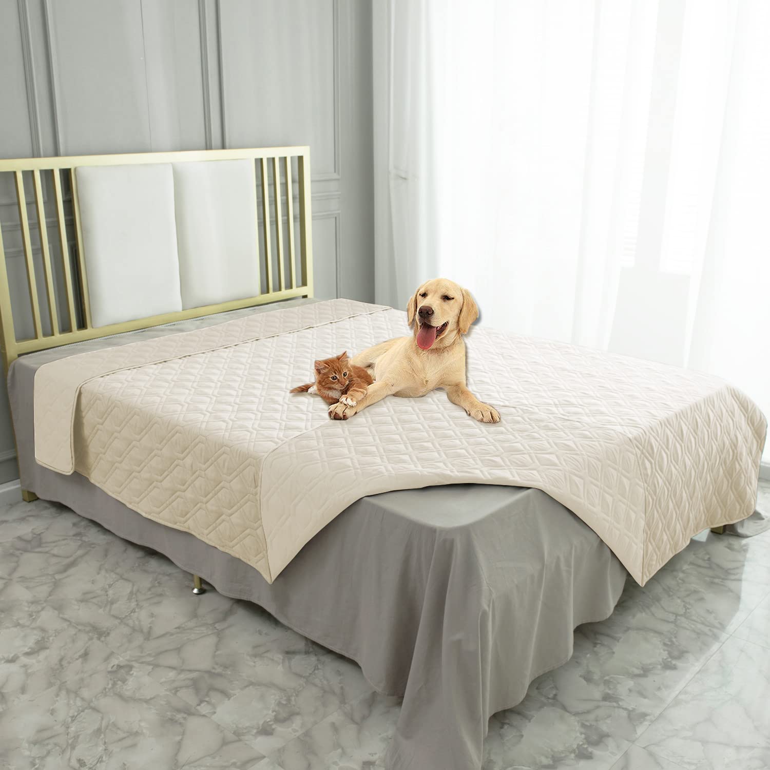 Photo 1 of Ameritex Waterproof Blanket Reversible Dog Bed Cover Pet Blanket for Furniture Bed Couch Sofa