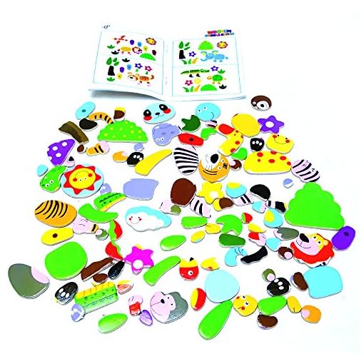 JQP XL Wooden Magnetic Letters Numbers Animals Set |16'' x 12'' inch | 151 Pcs | Whiteboard and Blackboard Writing Reading Drawing Whiteboard Blackboard | Learning Wooden Puzzle | 3 to 6 Years Old - Image 7