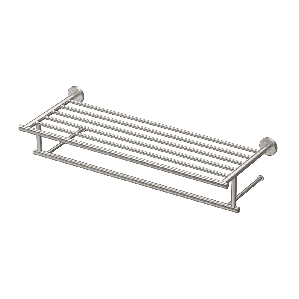 Gatco 4297 Latitude II Minimalist Towel Rack, Satin Nickel