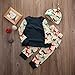 Baby Boys Christmas Deer Long Sleeve T-Shirt and Pants Outfit with Hat (70(0-6M), Dark Green)