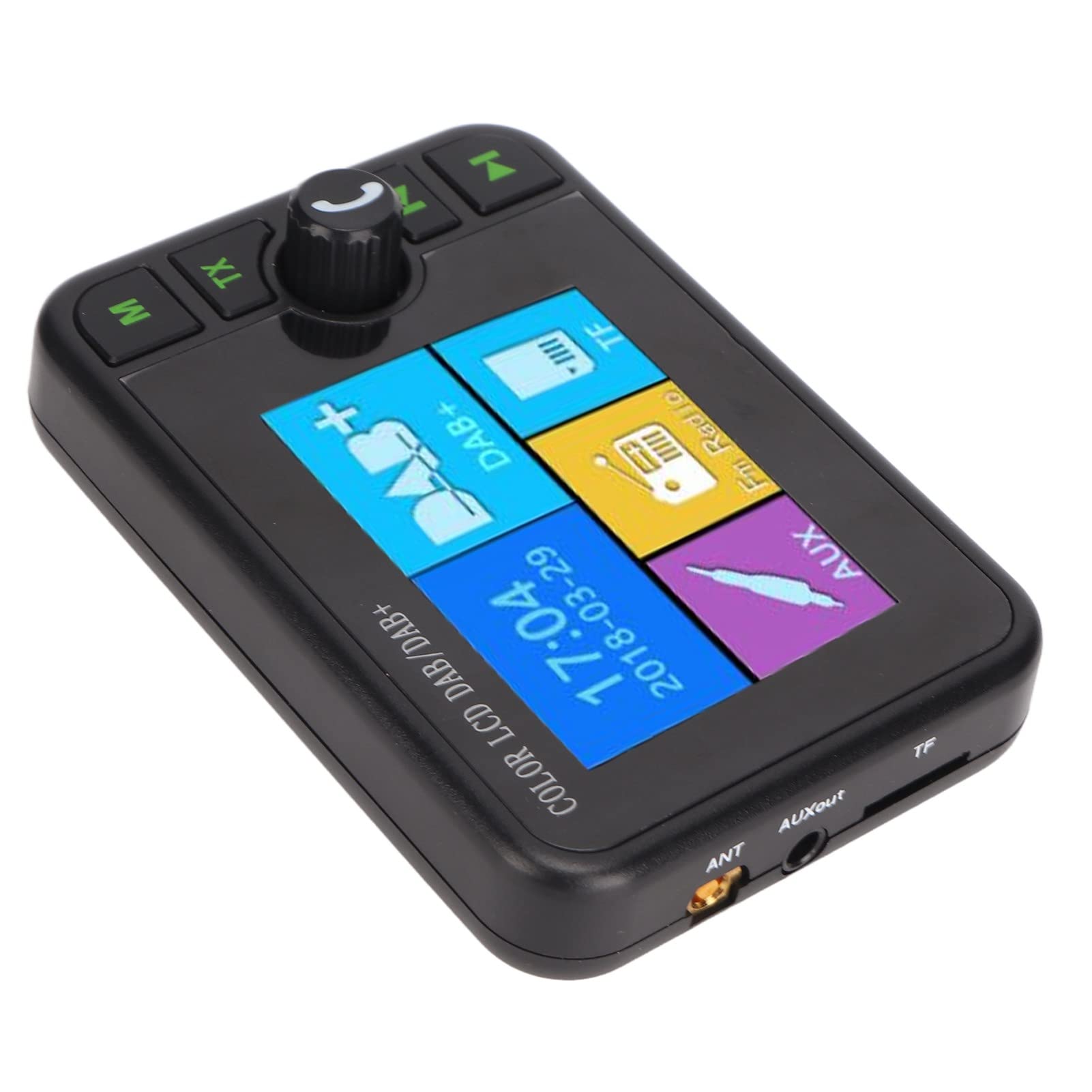 ASHATA Car Bluetooth Digital Receiver, Digital Multimedia Bluetooth Car Stereo Supports DAB Digital Radio Reception, Hands Free Digital Car Radio with 2.4inch Colour LCD Display