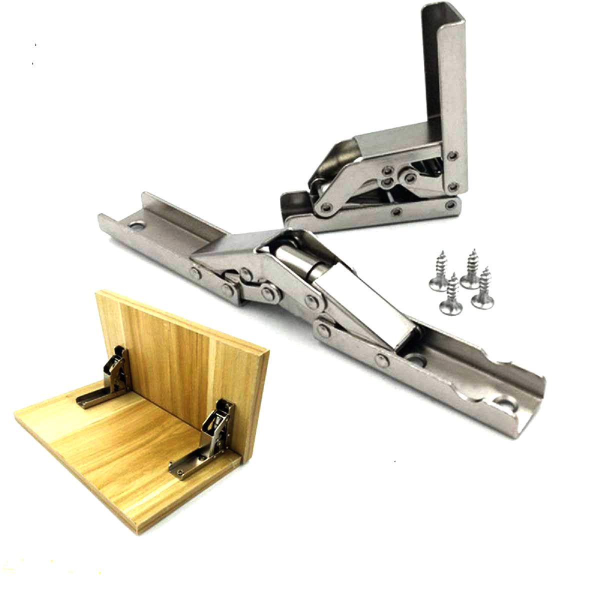 2pcs Stainless Steel 90 Degree Folding Shelf Hinge