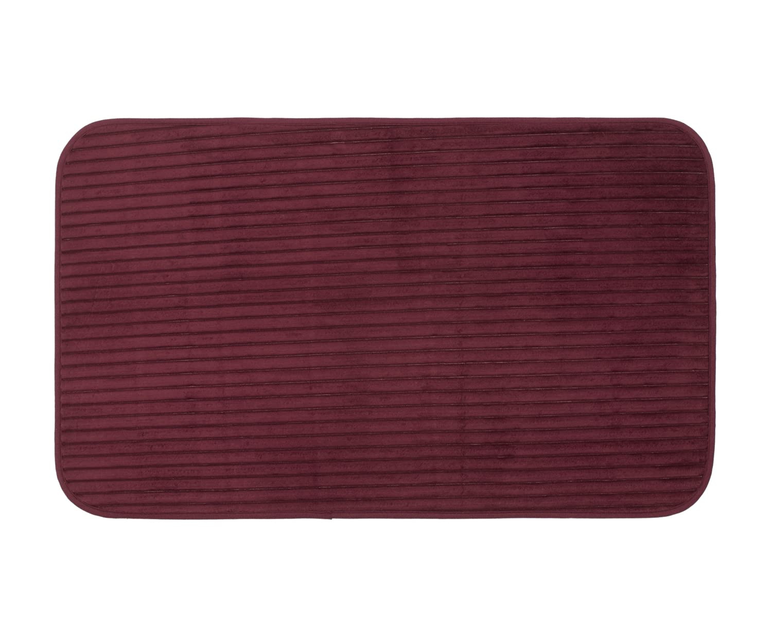 Gözze - Non-Slip Soft Bath Mat, 100% Polyester, 60 x 100 cm - Blackberry