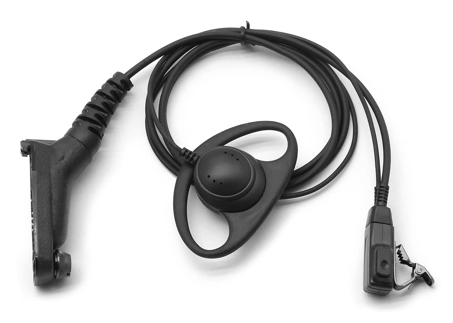 SUNDELY® D-shape Hanger Headset Earpiece for Motorola MotoTRBO Radio APX6000 DP3400 DP3600 DP4400e DP4600 DP4800e DP4801e DGP6150+ XiRP8608 XPR7000 Walkie Talkie Multi-pin with PTT Mic