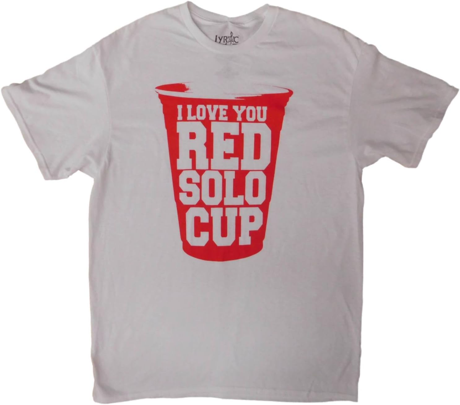 Lyric Nation Mens White Toby Keith I Love You Red Solo Cup T-Shirt L