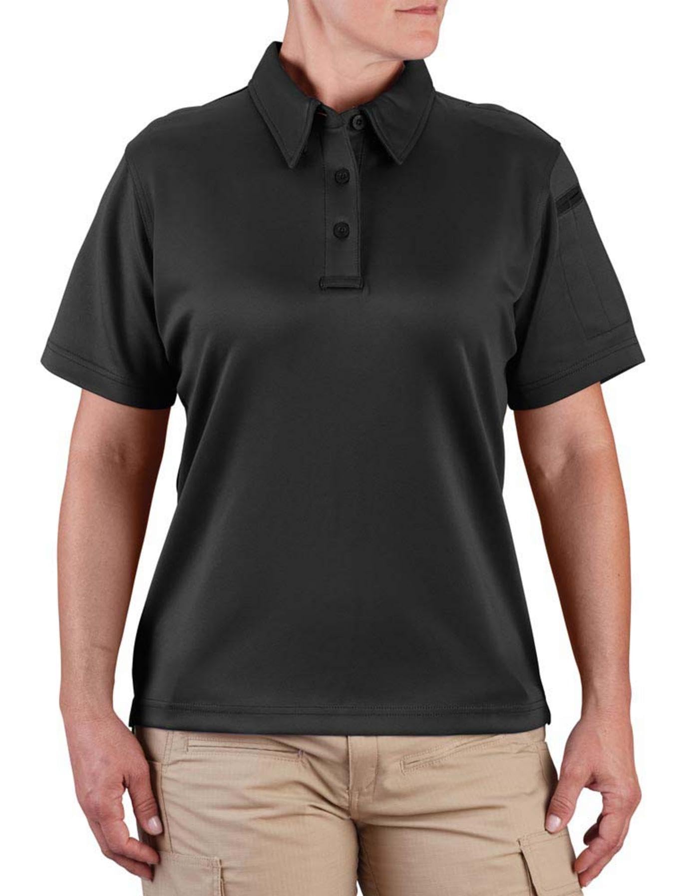 Propper Women’s I.C.E. Short Sleeve Performance Polo, Black, Medium