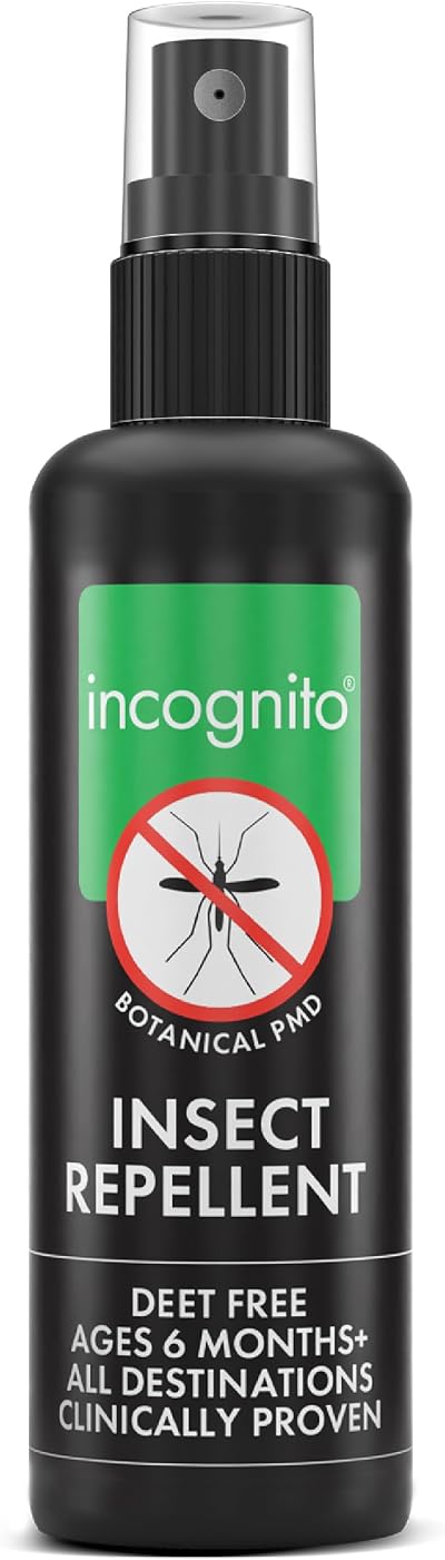 Incognito Insect Repellent Spray 100ml DEET-Free Natural PMD UK