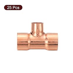 uxcell 15Pcs 3/4" x 1/2" x 3/4" Copper Reducing Tee