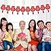 Tatuo Chinese New Year Garland Decorations Fu Good Luck Red Hanging Garland Party Banner for Chinese New Year Spring Festival Party Decorations