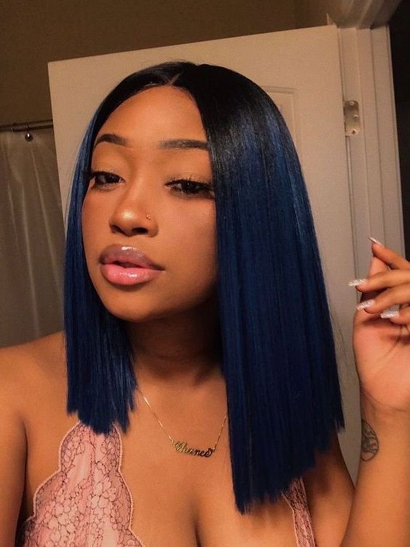 Amazon Com Joywigs Ombre 1b Bluelace Wig For Black Women 130