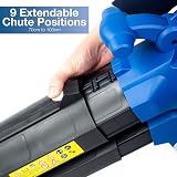 HYUNDAI 3000W Leaf Blower Vacuum Mulcher 45L Bag 12m Cable Blue view 8