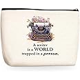 Motivational Writer Gifts Makeup Bag Inspirational Cosmetic Travel Bag Christmas Birthday Appreciation Gifts Toiletry Bag for
