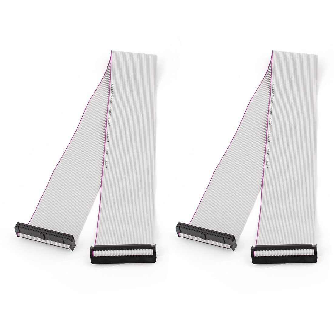 sourcing map 2pcs FC40P 40-Pin IDC Socket Extension Flat Ribbon Cable Wire 50cm