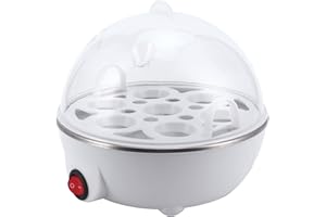 Hosioe Electric Eggs Boiler, Convenient Cooker with Steam Rack, Easy to, Multifunctional Mini Egg Poacher for Kitchen Use, BP