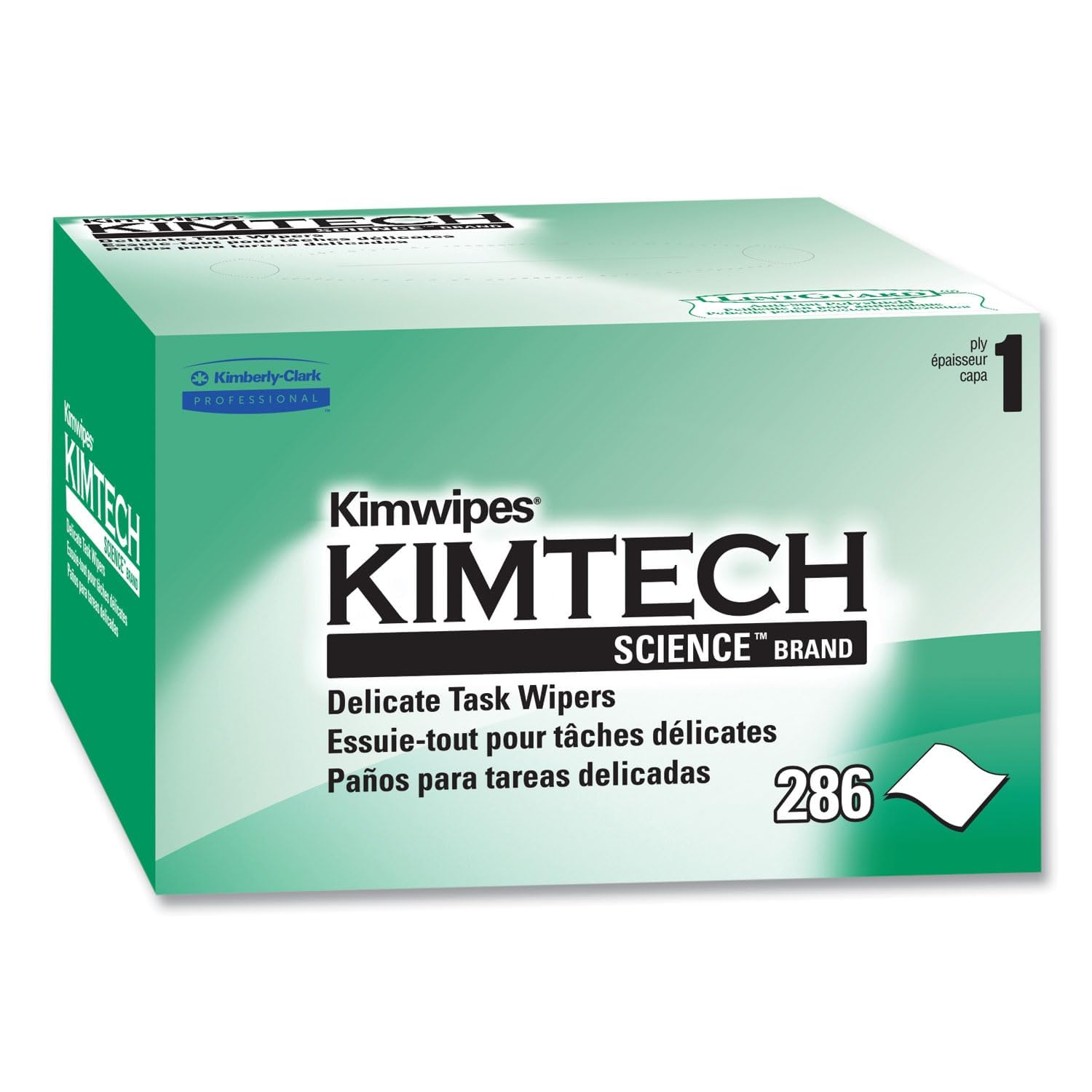 Photo 1 of Kimtech Science™ Kimwipes® Delicate Task Wipes (34155), Pop-Up Box, White (286 Sheets/Box)