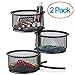 Desk Paper Clip Holder & Office Accessories Organizer - 3 Tier Mesh Swivel Tower Sorter, Black - 2 Pack