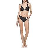 Calvin Klein Women's Low Waisted Elastic Logo Triangle Bikini Set