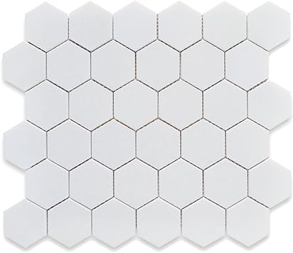 Usct White 2 Inch Hexagon Mosaic 10pcs Carton 10 Sq Ft Ceramic Floor Tiles Amazon Com