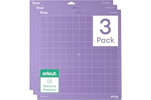Cricut StrongGrip 12in x 12in Cutting Mat, Craft Mat for Cricut Maker & Explore, Reusable, Clear Protective Film (3 Count)