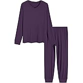 Latuza Women's Viscose Long Sleeves Top Jogger Pants Pajamas Set