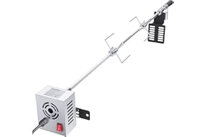 VEVOR Universal Grill Rotisserie Kit for Grills, Electric BBQ Grill with 110V 9W Motor, Stainless Steel Automatic Grilling Ki