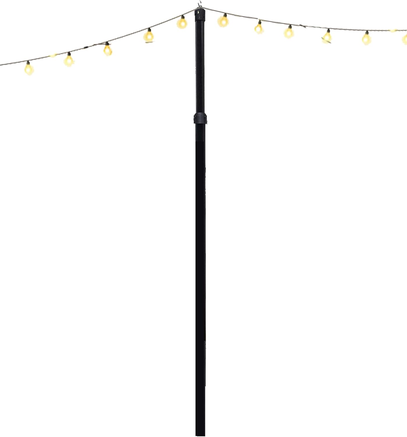 H2Owners LLC Outdoor String Light Pole, Adjustable Height