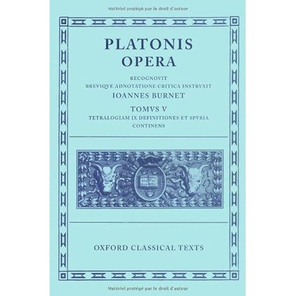 Amazon.com: Opera (Oxford Classical Texts): 9780198145400: Plato