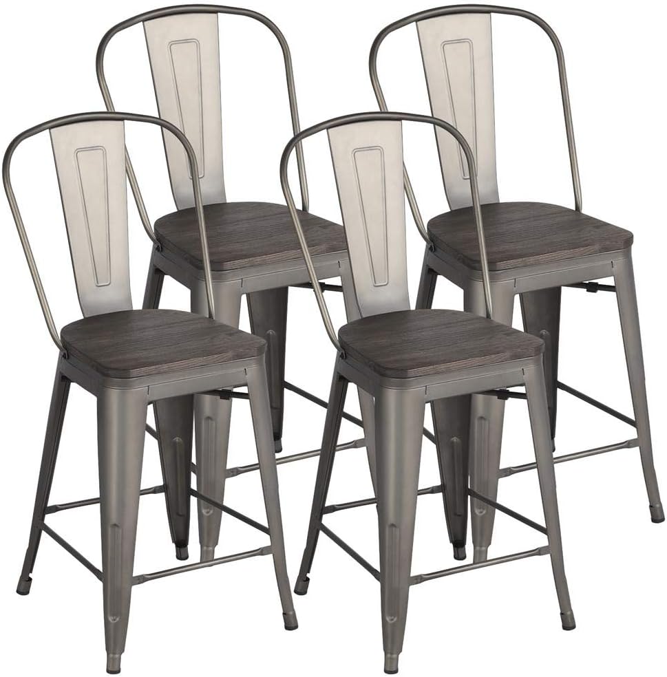 Best Farmhouse Metal High Bar Chairs