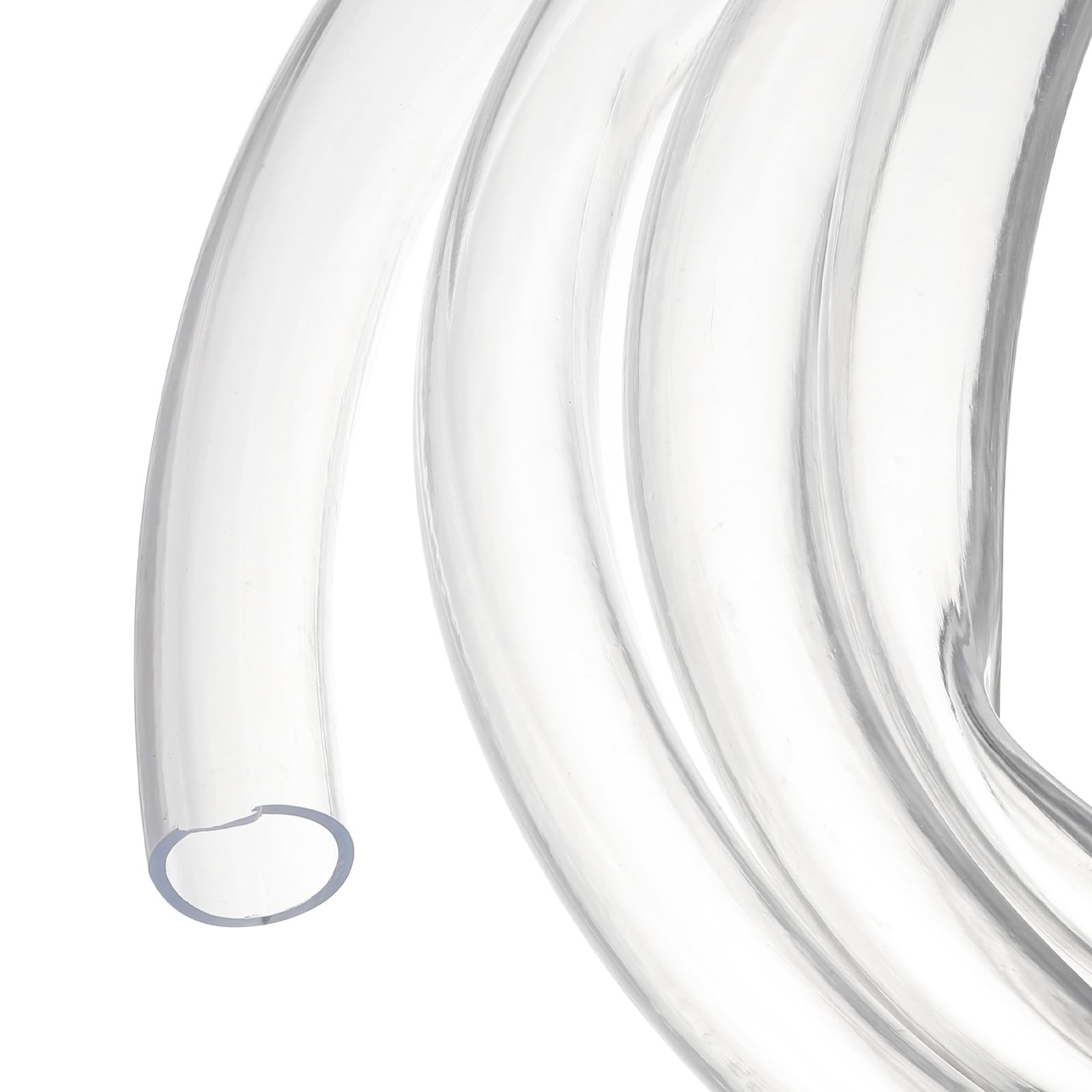 Rebower 10ft 31.8mm x 38.1mm Clear Plastic PVC Tubing Flexible Vinyl Tube, [for Garden Irrigation, Water Hose, Fish Tank, Aquarium] - 1 1/4" x 1 1/2"